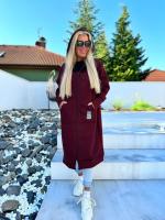 Nueva Chaqueta Larga Elegante Para Mujer 2025 Otoño Invierno Cálido Y Grueso Con Capucha Color Sólido Y Bolsillos De Terciopelo Chaqueta De Windbreaker - details 17