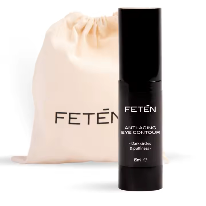 FETĒN Contorno de Ojos Hombre - Antiojeras y Bolsas con Vitamina C, Crema Antiedad Despigmentante para Ojeras, Sérum Hidratante Antiarrugas, Tratamiento Ojeras y Bolsas (Pack 1 Unidad) - 1