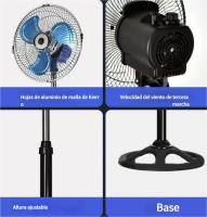 Ventilador eléctrico tres en uno de 12 pulgadas, ventilador doméstico para niños, ventilador de piso con vibración vertical - details 8