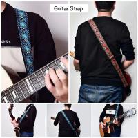 Correa De Guitarra Ajustable Bordada Con Estampado Estilo Vintage Étnico Para Folk Eléctrico Bajo Ukulele Accesorios De Guitarra - details 10