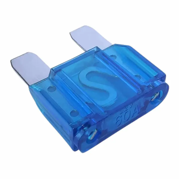 AUTOZOCO Fusible Para Vehículo 32V DC Grande Maxi, fusibles de cuchilla, Fusible Coche, Fusible Caravana, Fusible Camión, Fusible Moto, Maxi fusible, Fusible 32v, Fusible 60A, Azul - 1