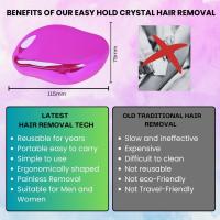 Borrador de pelo de Cristal, Depilador de Cristal Mágico Mejorado, Piedra depilatoria, depiladora y exfoliante de Cristal portátil - details 4