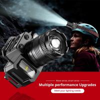 Linterna Frontal Recargable Con Sensor LED COB Chip Zoom Super Brillante Impermeable Para Pesca Camping Caza Advertencia - details 8