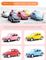 Coche De Acción Para Niños Modelo Vintage De Luna Con Puertas Abatibles En Metal Regalo Para Niños Juguete De Coche De Aluminio - details 2