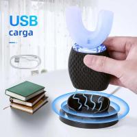 Cepillo De Dientes Eléctrico Sonic De Silicona U Forma Limpieza Oral 360 Grados Luz Azul Fría Cepillo Automático Para Adultos - details 8