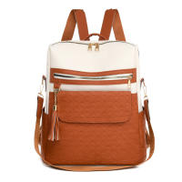Nueva mochila para mujer con estampado de diamantes, moda simple y versátil, que mejora la calidad de la mochila de gran capacidad. - details 1