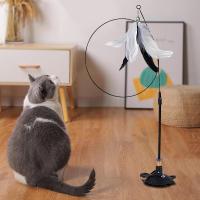 Varita De Plumas Para Gatos Juguete Portátil Con Ventosa Para Entretenimiento De Mascotas Adecuado Para Gatos Domésticos Y Cachorros - details 3