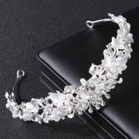 Diadema De Crystals Y Perlas Plateadas Para Mujer Tiara De Novia Con Flor Y Rhinestone Accesorios De Cabello Para Fiesta Y Boda Joyería Adulto - details 7