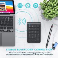 Teclado Numérico Inalámbrico Recargable Bluetooth 22 Teclas Delgado Sin Retroiluminación Teclado Externo De Datos Para Entrada - details 4