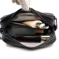 Bolso cruzado de piel auténtica para mujer, bandolera de diseñador de lujo, Color sólido, 100%, 2023 - details 33