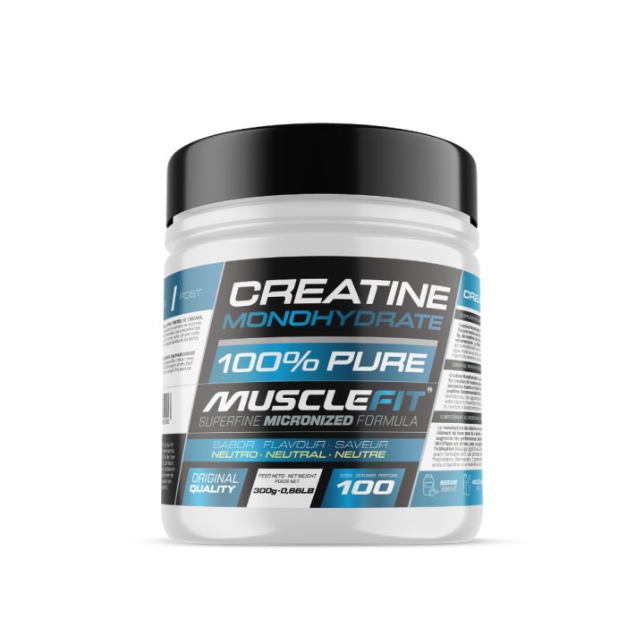 Creatina Monohidrato Micronizada 300g - MuscleFit │MUSCLECULT│Aumenta el rendimiento muscular