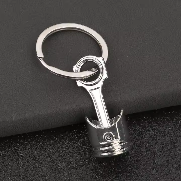 Llavero De Metal En Forma De Pistón De Coche Con Colgante Para Hombres Y Mujeres Llavero De Bolso De Coche Con Diseño Charming - 1