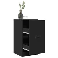 vidaXL Armario botiquín madera de ingeniería 40x41x77,5 cm en color Blanco/Marrón roble/Roble ahumado y más | almacenamiento funcional diseño moderno para baño dormitorio sala - details 6