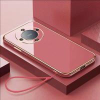 Funda De Lujo Para Honor Magic6 Lite X9A X9B Cubierta Trasera Antigolpes Cuadrada Platinada Compatible Con Honor Magic5 Lite - details 5