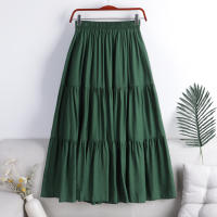 Falda Midi Marrón Cottagecore Para Mujer Y Adolescentes Blusa De Lino Y Poliéster Baja Aireada Vintage Fairycore Estilo Americano Retro - details 1