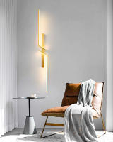 Lámpara De Pared Minimalista Para Interior En Negro Y Oro Decoración Para Sofa Y Fondo De Sala De Estar Y Dormitorio Luz LED Para Cocina Y Comedor - details 5