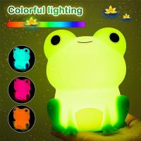 Lámpara Nocturna De Silicona Recargable USB Con Diseño De Sapo Cartoon Luz LED Ambiente Para La Habitación Control Táctil - details 6