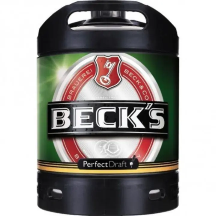 1 ud x Barril Becks 6L. Perfect Draft sólo apto para usar en grifo Perfect Draft de Philips - Cerveza Pils Alemana - 1