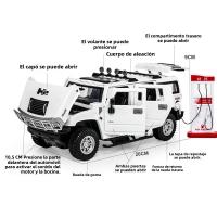 Coche De Acción Hanma H2 a Escala 1:24 En Aleación De Aluminio Con Luz Y Sonido Vehículo De Tierra Para Colección Juguete Para Niños - details 3