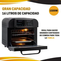 Ostark Freidora de Aire 5L  5.5L 6L 16L Sin Aceite, 1400W, Pantalla Táctil, 80-200°C, 60 Min Temporizador, Capacidad Grande, Fácil Limpiar, 220-240V ~ Para Cocina Saludable - details 35