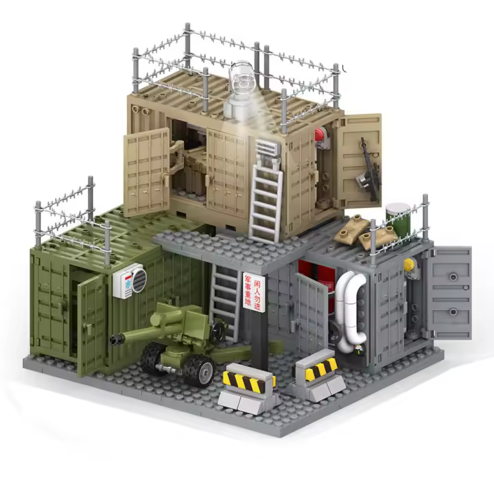 Bloques De Construcción Militar WW2 World War 2 Para Niños Soldados De La Policía SWAT Base De Cannon Arma De Juguetes Compatible Con Lego ABS Sin Batería - 1