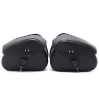Par De Bolsas De Sillín Para Motocicleta En Cuero PU Negro Impermeable Almacenamiento Lateral Equipaje De Viaje Para Suzuki/Yamaha/Honda - details 2