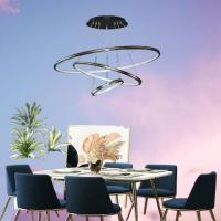 Lámpara Colgante Led, con Mando a Distancia, 3 Tipos de Luz, Altura Ajustable, 148W, Negro/Dorado - details 1