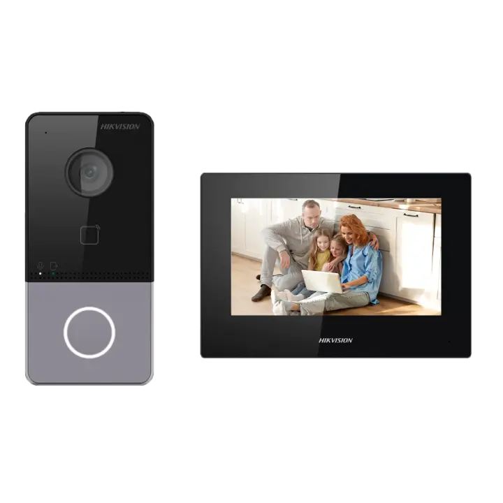 Kit de videoportero - Tecnologí­a IP & WiFi - Incluye placa y monitor - Lector MF | PoE - App móvil P2P (activación desde placa) - Montaje sobre superficie | IP65 - 1