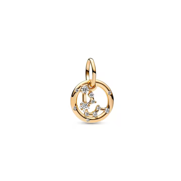 Charm Pandora Colgante Acuario Plata Bañada en Oro 14kt - 1