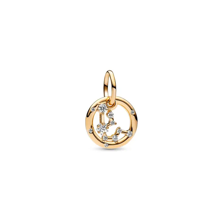 Charm Pandora Colgante Acuario Plata Bañada en Oro 14kt - 1