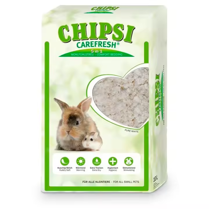 Cat's Best Chipsi Carefresh Pure White 10 Litros - 4 Kilos Lecho Higiénico para Pequeñas Mascotas - 1