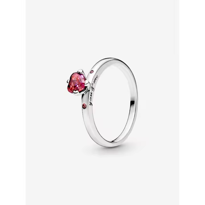 Pandora - Anillo Corazón Rojo Brillante - Plata de Lei - 1