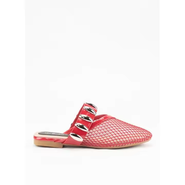 Zueco con Tachuelas para Mujer en Color Rojo - 1