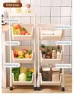 Carrito De Almacenamiento Móvil Para La Casa Con Ruedas Multifuncional Para Cocina Y Dormitorio Estante De Tres Niveles Organizador Doméstico - details 9