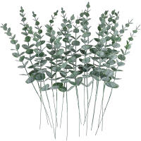10PCS Hojas De Eucalipto Doradas Plantas Artificiales Para Decoración De Navidad Fiesta Boda Casa Jardín Arreglo Floral - details 6