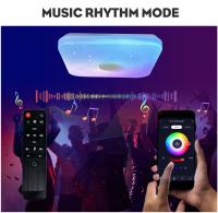 Lámpara Techo Inteligente RGB 36W Cuadrada LED Con Altavoz Y Control Remoto TUYA Bluetooth WIFI Para Decoración De Hogar Dormitorio Sala De Estar - details 4