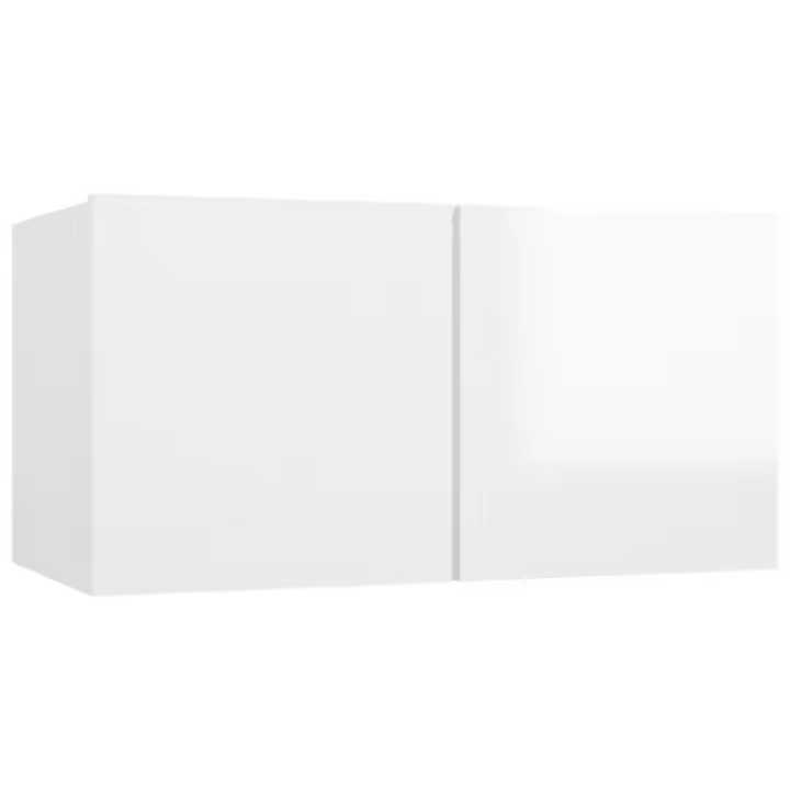 Muebles de salón colgantes blanco brillo 60x30x30 cm - 1