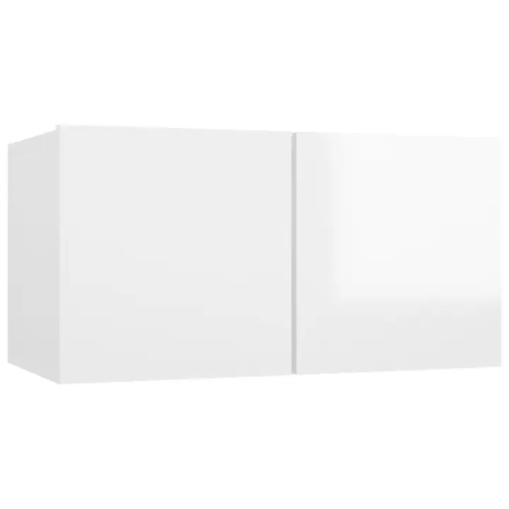Muebles de salón colgantes blanco brillo 60x30x30 cm - 1