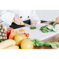 STARLEY-Tabla de corte profesional de polietileno Blanca,accesorio de cocina para cortar, trocear 32.5x26.5X2 cm - details 2