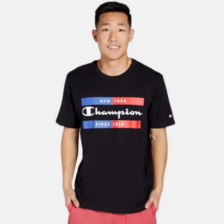 Champion T-Shirt 218559 Black Camisetas Champion 8417595556182 8054112942620 - 1