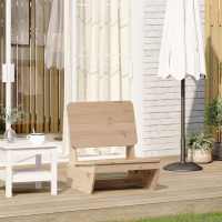 vidaXL Silla de jardín madera maciza de pino 60x64x70,5 cm en color Blanco/Marrón cera/Natural | cómodas modernas ergonómicas para comedor cocina salón hogar - details 2