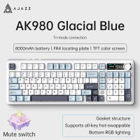 Teclado Mecánico AJAZZ AK980 Con Triple Modo 98 Teclas Iluminación Multicolor Y Sonido Teclado De Juego Cuerpo Columna USB Bluetooth Para Escritorio - details 1