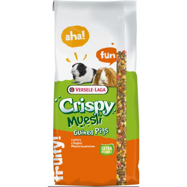 Versele-Laga Cobaya Crispy Muesli 20 Kg - Mezcla Rica en Fibra y Vitaminas para una Condición Física Óptima - 1