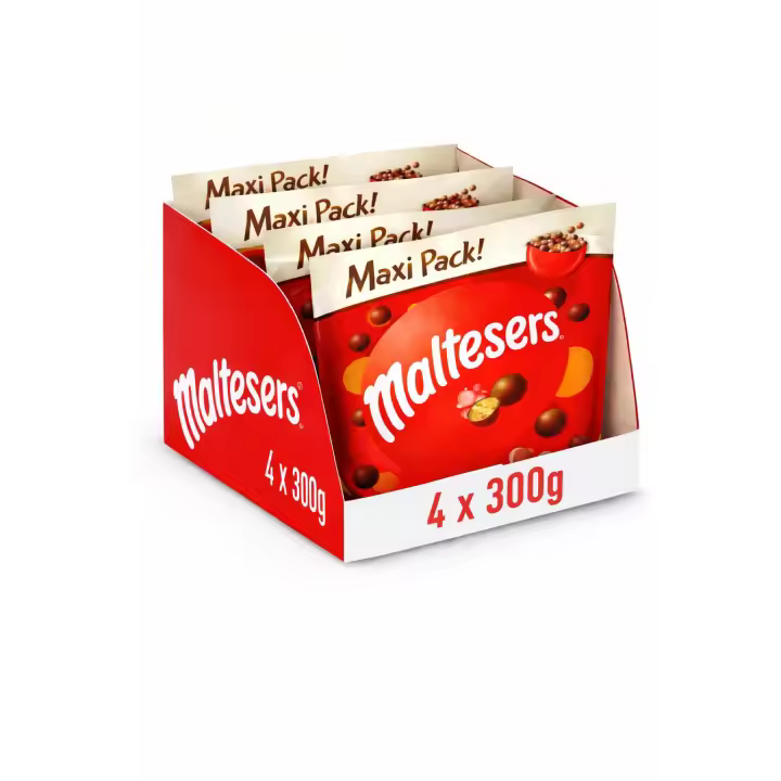 Maltesers Chocolate con Leche, MaxiPack 4 packs de 300g - 1