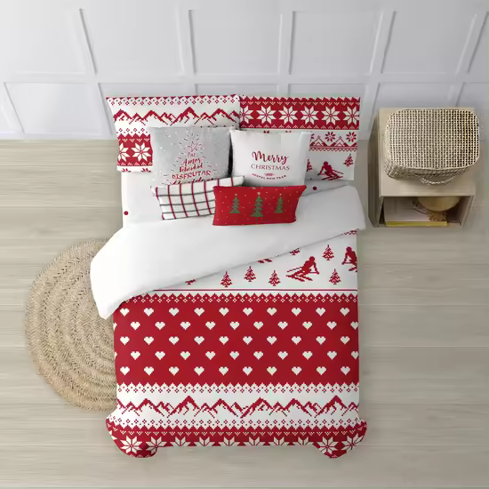 BL BELUM  Funda nórdica navidad 50% algodón - 50% poliéster, Funda nórdica con botone Laponia 9 - Funda Nórdica Extrasuave - Funda Nórdica 100% Made in Spain - 1