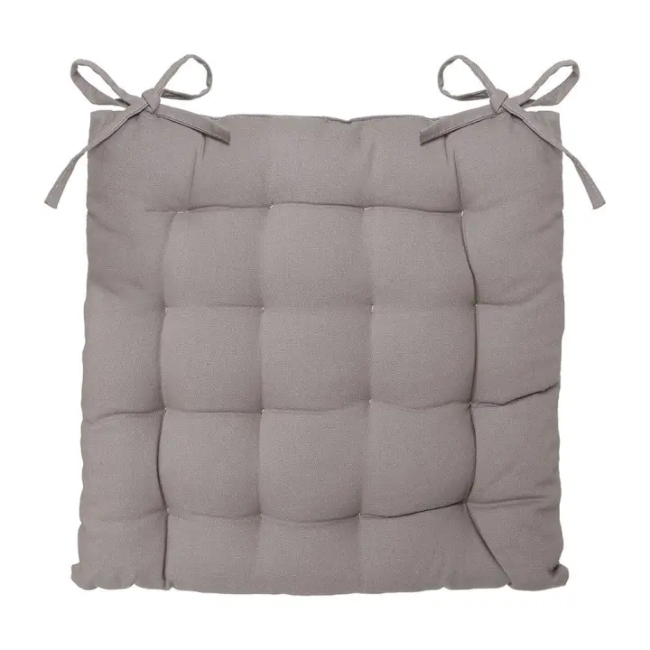 ALMOFADA PARA CADEIRA ESTILO BOLACHA COR CASTANHO CLARO 38x38cm - 1