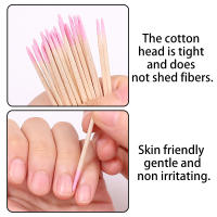 Sticks De Limpieza Para Uñas De Madera Con Cepillo De Algodón Herramienta De Detalle Y Corrección Para Pintura De Uñas - details 3