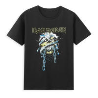 Camiseta De Algodón Para Hombre 2025 Casual Powerslave Head Oversized Deportiva Cómoda Streetwear Con Estampado De Iron Maiden - details 2