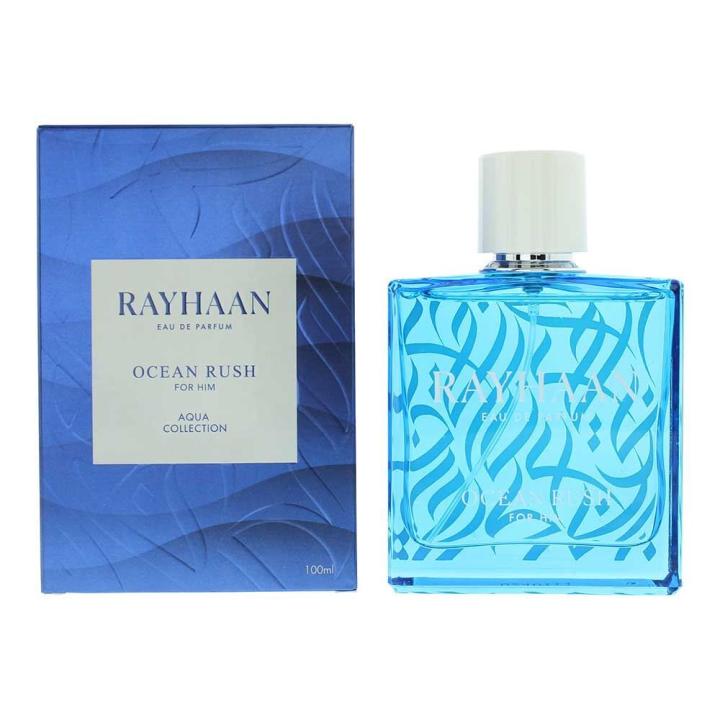 🌊🔥 Ocean Rush Rayhaan – Perfume Árabe 100% Original para Hombres | Fragancia Oriental Acuática de Alta Gama con Oud Blanco y Ámbar Azul – Frasco de Lujo de 100ml que Despierta Poder, Frescura y Distinción 🌬️🕌