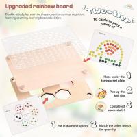 Tablero De Dibujo Arcoíris Montessori Juguete Educativo De Aprendizaje Por Color Para Niños De 1 a 3 Años Juego De Madera - details 1